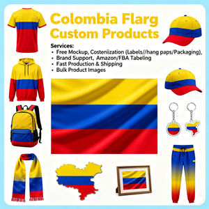 Jersey lengan pendek tim bisbol nasional Kolombia desain bendera Kolombia kustom kemeja bendera Kolombia gratis mockout - Product Image 4