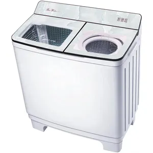 Mesin cuci listrik 15kgs kapasitas besar Semi otomatis dobel Drum pakaian mesin cuci untuk rumah