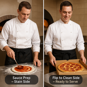 Delantal de Chef para Restaurantes, Delantal de Cintura de 4 Vías, Diseño Personalizado para Mayor Comodidad y Estilo - Product Image 4