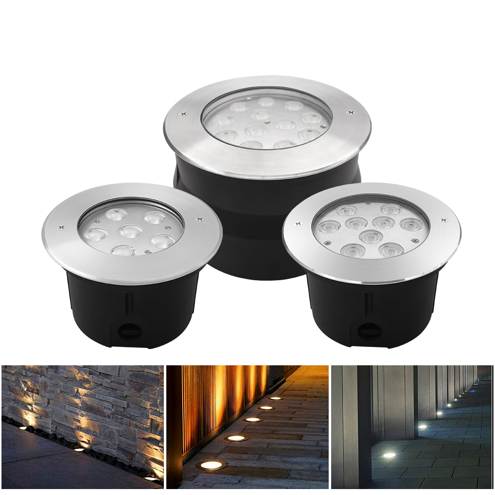 Top Sale Outdoor Inground Uplight Waterproof RGB IP67 Stainless Steel Landscape Deck Light Recessed Step Buried LED Underground