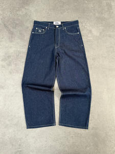 <span class=keywords><strong>Jeans</strong></span> Blu Scuro Personalizzati per <span class=keywords><strong>Uomo</strong></span>, Vestibilità Slim e Gamba Dritta, Pantaloni di Alta Qualità per Streetwear Maschile - Product Image 1