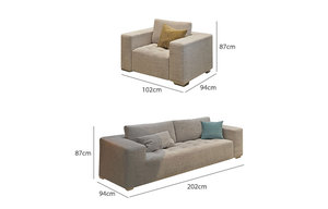 مخصص أخرى أريكة لأثاث المنزل مجموعة تصاميم الأريكة الحديثة لغرفة المعيشة - Product Image 6