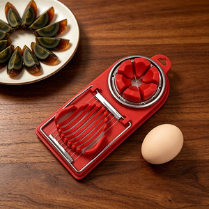 Cortador de huevos multifuncional de acero inoxidable para huevos centenarios y huevos en conserva, rebanador y divisor de huevos de uso doméstico. - Product Image 2