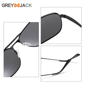 Gafas de Sol Polarizadas para Hombre Grey Jack, Marco de Acero Inoxidable de 58 mm, Protección UV400, Gafas para Conducir y Pescar - Product Image 4