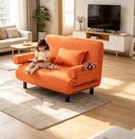 Sofá Cama de Tela de Lino 68 80 100 120 150cm Respaldo Ajustable Funda Extraíble y Lavable Personalizada OEM ODM VLranlife