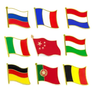 Оптовая продажа, изготовленный на заказ эмаль Либия Катар, чистый металлический значок, Оман, Колумбия, Мягкая Твердая эмаль, американское Самоа, флаг страны, булавка для костюма - Product Image 1