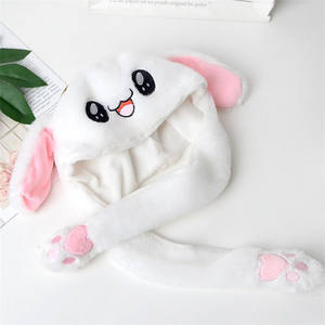 Mode coréenne vente en gros <span class=keywords><strong>bonnet</strong></span> de lapin d'hiver en vrac chapeau de lapin oreilles de lapin en mouvement pour filles - Product Image 3
