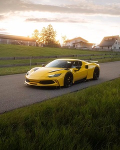ชุดแต่งคาร์บอนไฟเบอร์สไตล์ NT สำหรับ Ferrari 296 สภาพใหม่ ประกอบด้วยลิ้นหน้า สเกิร์ตข้าง ดิฟฟิวเซอร์ สปอยเลอร์ อัพเกรด - Product Image 6