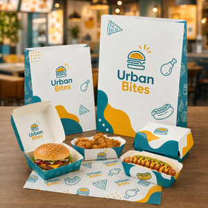 Hot Dog Burger Paper Tray French Fries Cup Fast Food Set Wholesale Custom Logo - Product Image 1