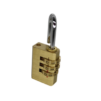 Mini cadenas d'armoire à bagages en laiton sans clé à 3 chiffres cadenas à mot de passe combiné