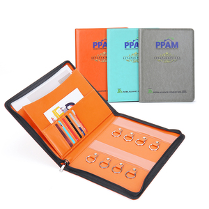 Porte-documents A4 en cuir PU portable de haute qualité personnalisé, service automobile d'hôtel, immobilier, dossiers de maisons, organiseur de clés à fermeture éclair - Product Image 1