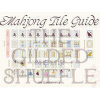 Tuiles de Mahjong en Acrylique Blanc Pur de Qualité Supérieure, Base Haute Brillance avec Impression en Relief Multicolore, Kit Complet de Mahjong Américain