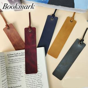 YY Cheap Crazy Horse Texture PU Leather <b>Bookmark</b> Page Clips Christmas Gifts Leather Book Markers Gifts for Teachers Book Lovers - Product Image 1