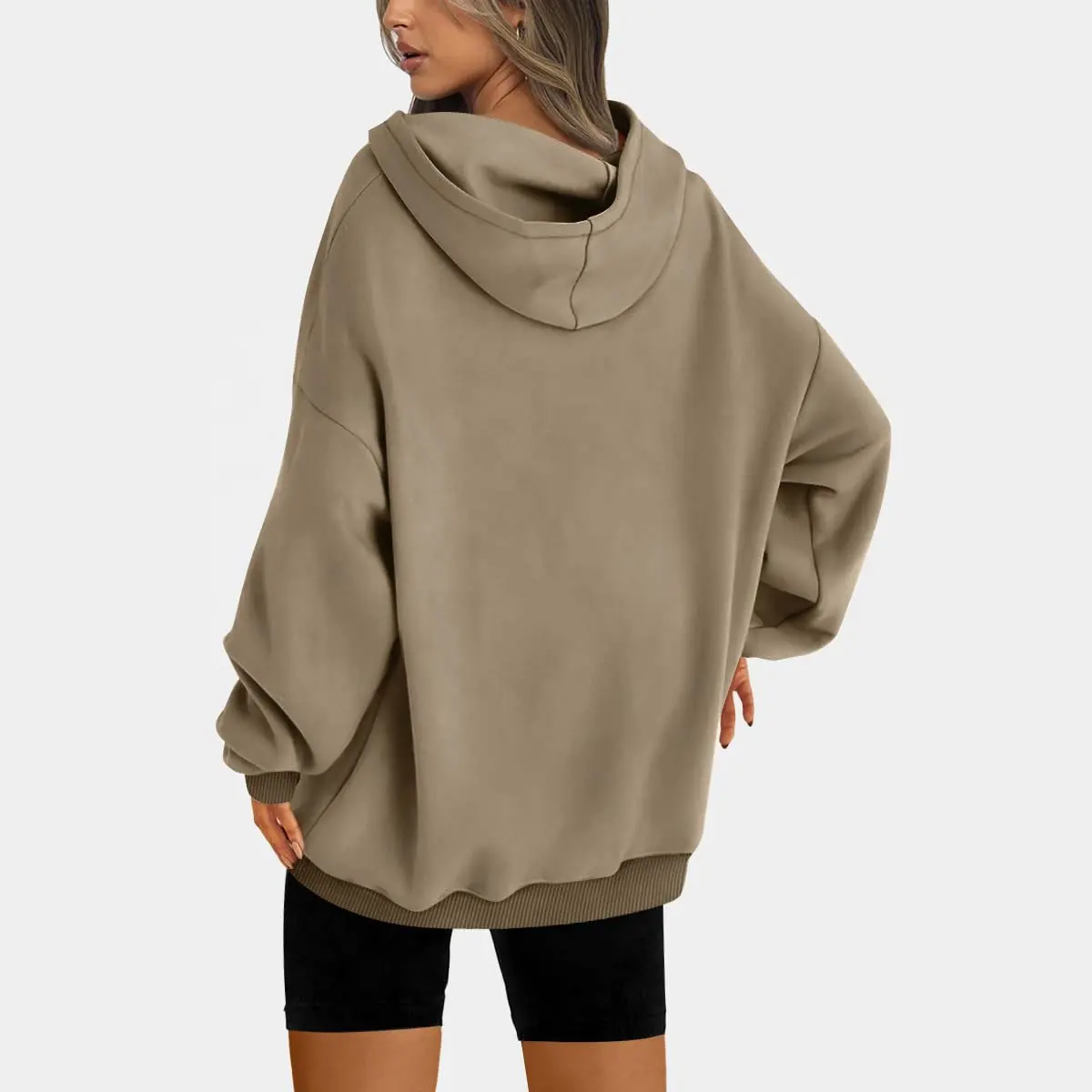 Personalizado alta qualidade poliéster algodão oversized pullover hoodie moda marca design logotipo em branco hoodie mulheres
