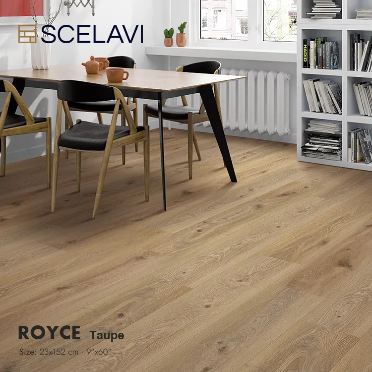 Royce Taupe không thấm nước bền gỗ cứng pisos PVC vinilico 4mm-6mm sàn chứng khoán bấm vào khóa trong nhà nhựa SPC sàn