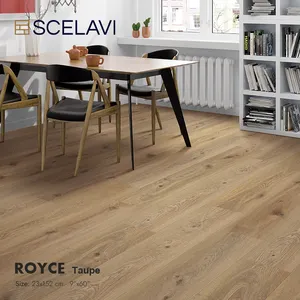 ROYCE TAUPE Étanche Durable Bois Dur Pisos Pvc Vinilico 4Mm-6Mm Floor Stock Click Lock Intérieur Plastique Spc Flooring