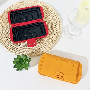 Mini sartén plegable adorable para sándwiches, máquina para hacer sándwiches en forma de corazón para microondas, <span class=keywords><strong>bandeja</strong></span> para asar huevos y mini sándwiches - Product Image 3