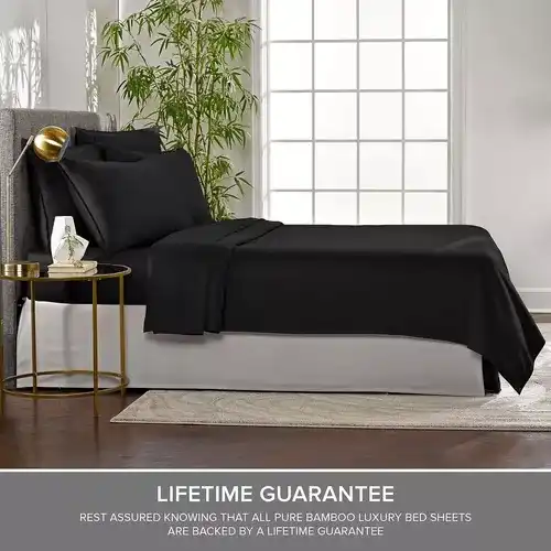 Premium Satin Bamboo Sheets King Size, 40cm Drawer