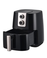 Friteuse moderne carrée noire au design profond Vente en gros Source d'alimentation électrique manuelle en plastique à usage domestique Prix promotionnel