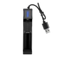 Baterai Lithium USB Slot Tunggal untuk Baterai Li Ion 14500 18650 21700 Dengan Kabel USB
