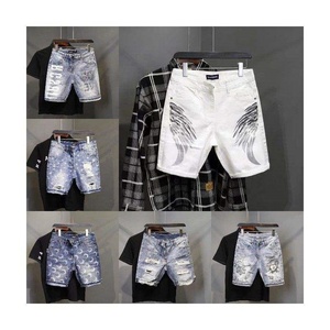 Shorts Vaqueros Retro Lavados Personalizados de Fabricante Chino, Shorts de Mezclilla Rasgados para Hombre, Ropa Urbana de Fabricante Vaquero - Product Image 6