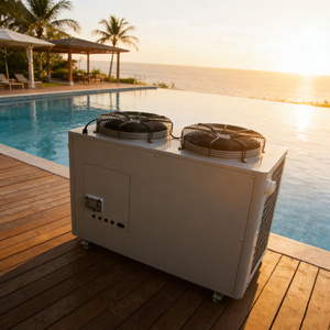Pompe à chaleur électrique commerciale Mega pour piscine, R32, économe en énergie, refroidisseur personnalisable, contrôle par application WiFi, pour piscine extérieure en métal - Product Image 4