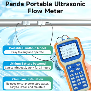 Débitmètre d'eau à ultrasons avec capteurs de type portatif PUTF203 avec capteur de petite taille Débitmètre d'eau PUTF203 avec capteur SM - Product Image 4