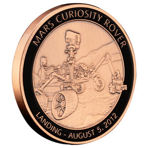 Moneda Conmemorativa Oficial de la NASA del Aterrizaje del Vehículo Explorador Mars Curiosity el 5 de Agosto de 2012, Bañada en Bronce - Product Image 5