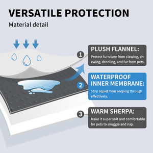 Manta impermeable para mascotas, manta para perros a prueba de orina líquida para sofá cama, colchoneta para dormir de felpa personalizada para mascotas - Product Image 4