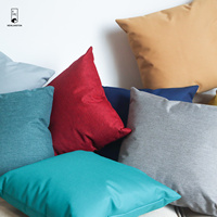 45x45 housse de coussin de couleur unie bleu foncé, imperméable, résistant aux UV, décoration extérieure, taies d'oreiller, housses de coussin de canapé