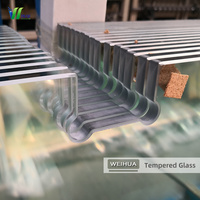 Panneaux en verre trempé pour plafonds, sols, ascenseurs, cloisons intérieures transparentes 6, 8, 10, 12 mm, application pour hôpitaux et halls extérieurs