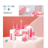 Ensemble d'emballages cosmétiques de luxe avec logo personnalisé, couleur dégradée, vente en gros, conteneur carré en plastique vide, tube à gloss à lèvres avec bouchon à vis