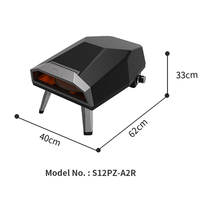 Four à pizza portable moderne de qualité supérieure, brûleur à gaz, acier inoxydable avec revêtement en poudre, pour l'extérieur