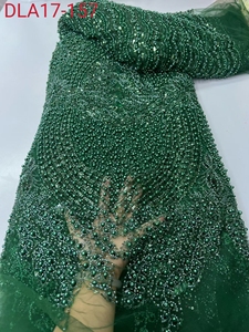 Tessuto di lusso con perline e perle in tinta unita blu reale in <span class=keywords><strong>Tulle</strong></span> <span class=keywords><strong>ricamato</strong></span> con paillettes in pizzo a rete francese <span class=keywords><strong>per</strong></span> abito da festa - Product Image 5