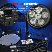 Projecteur PAR Slim en Aluminium pour Scène DJ, Éclairage Extérieur, 6x20W LED RGBWA UV, IP65, DMX512