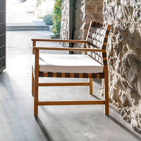 Meubles de jardin en teck de luxe moderne pour l'extérieur, table et chaises de patio pour hôtel, villa, jardin, canapé, villas de luxe, hôtels