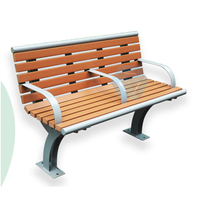 Banc de patio moderne en HDPE avec cadre en métal pour parcs extérieurs, gymnases, centres commerciaux et hôpitaux-résistant à l'eau et durable