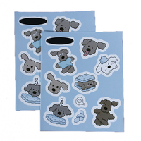 Impression d'autocollants personnalisés avec logo, autocollants imperméables à l'eau, impression d'animaux, feuilles d'autocollants mignons personnalisées, autocollants découpés, autocollants promotionnels en vinyle
