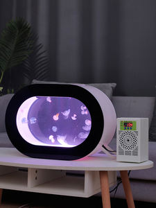 Table de vue pour aquarium de méduses, réservoir ovale en plastique noir écologique de 8L, lumières <span class=keywords><strong>color</strong></span>ées, articles polyvalents, offre spéciale - Product Image 5