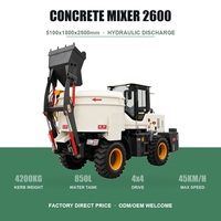 Camion malaxeur à béton de type citerne 6x4 de 1,5 mètre cube, 5000 kg, 92 kW