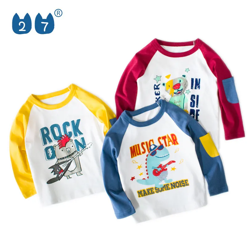 새로운 최신 판매 제품 유아 아이 가을 봄 유행 T-셔츠 옷