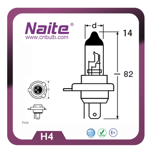 Nueva Bombilla Halógena para Faros Delanteros de <span class=keywords><strong>Coche</strong></span> de Larga Duración y Alta Calidad, 12V 60/55W P43T, Cristal de Cuarzo, Blanco Cálido H4 - Product Image 6