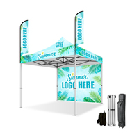 Tente pliante promotionnelle personnalisée avec logo imprimé, imperméable, pour événements extérieurs, en polyester, pour salons professionnels