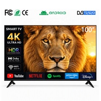 55-100 Zoll 4K UHD QLED Smart TV mit Android 15, WLAN, Sprachfernbedienung, Ultraflaches Design für Zuhause und Hotel