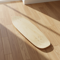 Planche de surf-skate portable personnalisée en érable canadien de qualité supérieure, double rocker, finition lisse, placage coloré OEM