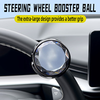 Bouton de Volant Rotatif en Cristal Diamant, Rotation à 360 Degrés, Roulement Métallique, Balle de Volant de Voiture, Poignée Universelle de Volant