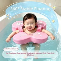 WaterDream Bouée de natation pour bébé, à position couchée, en PVC et EPE, non gonflable, 0-24 mois, pour piscine et bain, motif dessin animé, anti-basculement, sécurité enfant