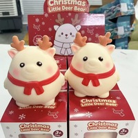 Squishy géant de Noël en forme de renne, à remontée lente, jouets à presser, en stock, emballé en coffret cadeau