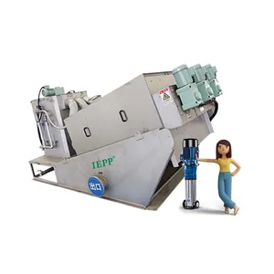 IEPP factory manufacturer supplier multi disc screw press industrial dehydrator DAF scum dewatering machinery sludge disc filter