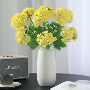 Two Headed Wooden <b>Hydrangea</b> <b>Artificial</b> <b>Flower</b> White Plastic Silk Natural Touch Wedding Home Decoration - Product Image 3